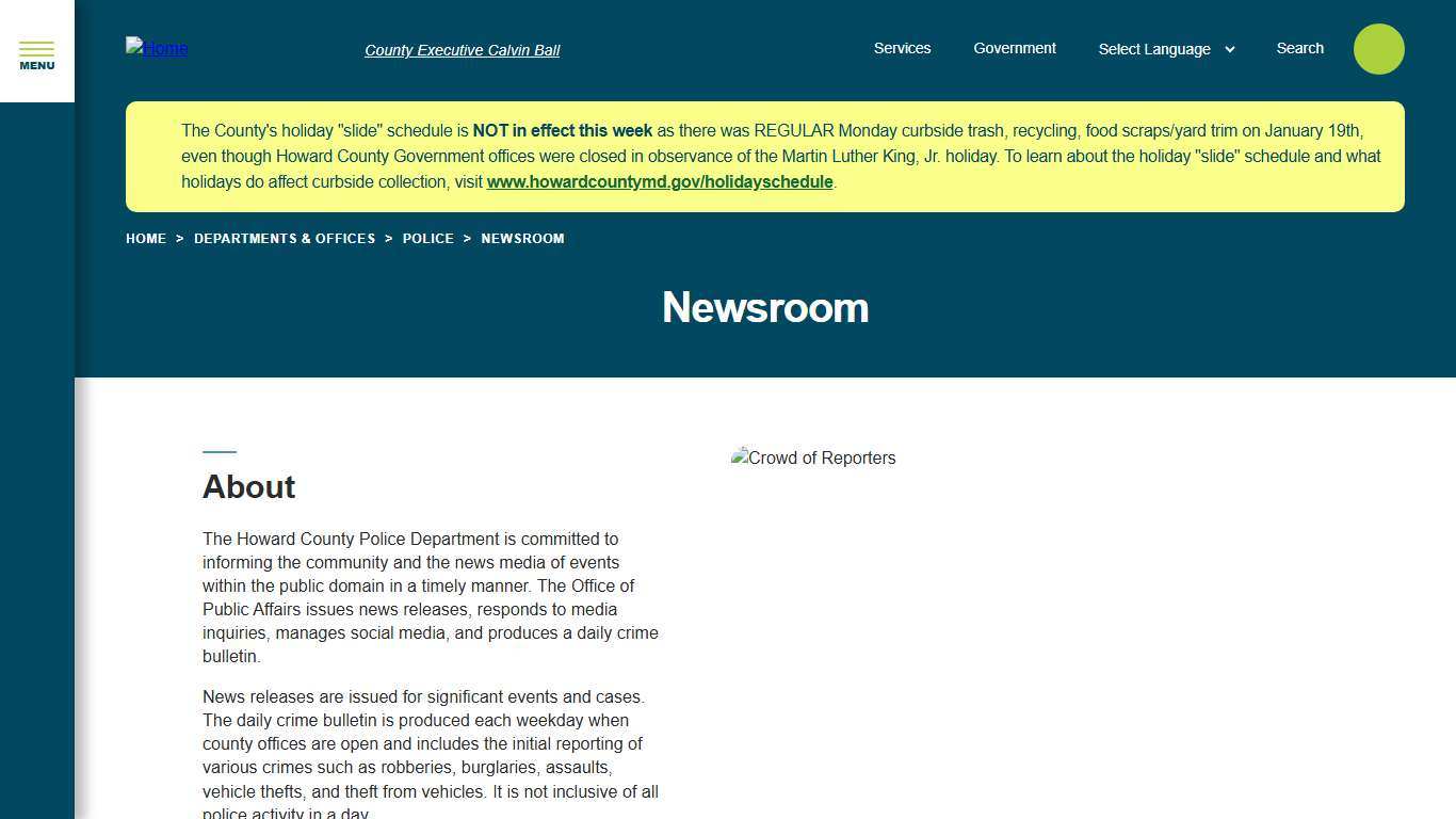 Newsroom Howard County